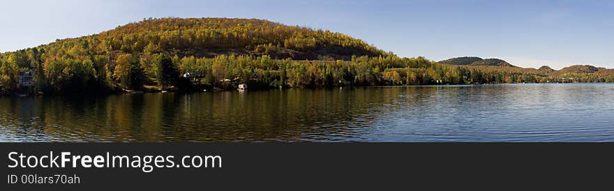 Lake Panorama in autumn at Mont-Tremblant