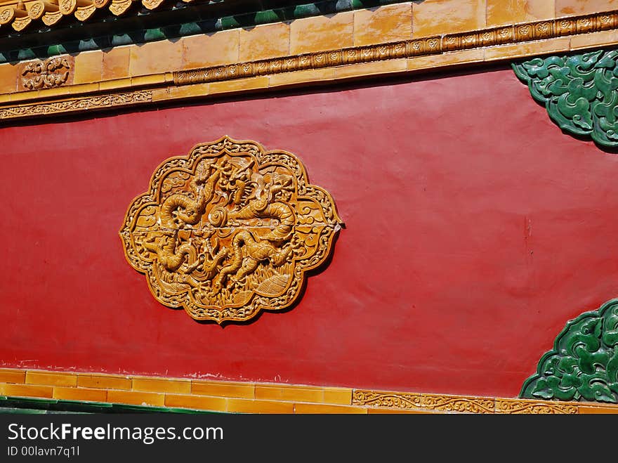 This is a torii of Wutaishan in China. This is a torii of Wutaishan in China