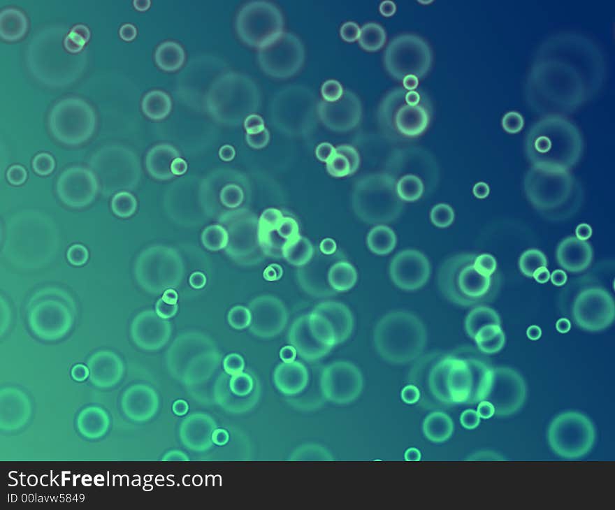 Abstract background with green and blue bubbles like lights. Abstract background with green and blue bubbles like lights