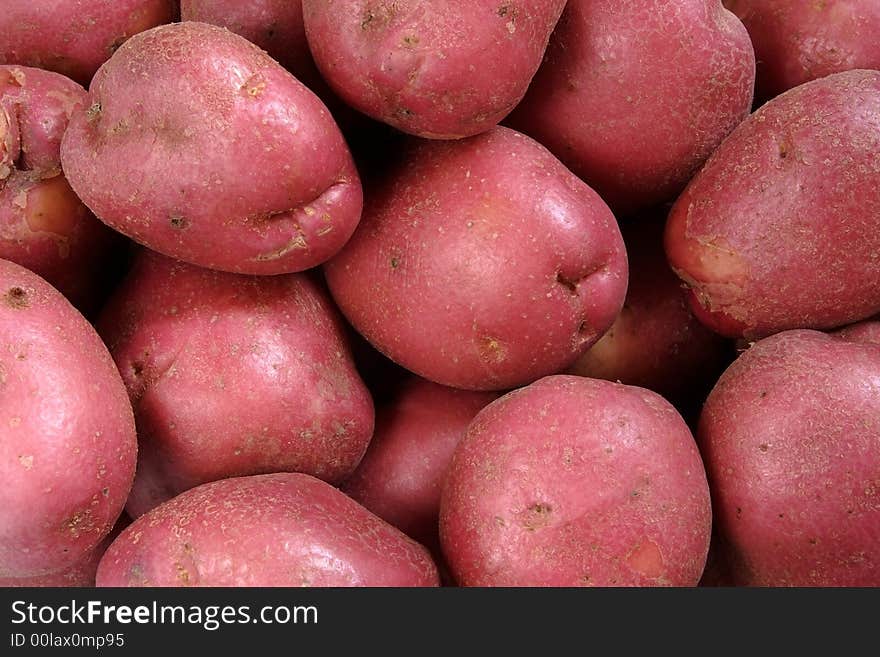 Food background of fresh potatoes