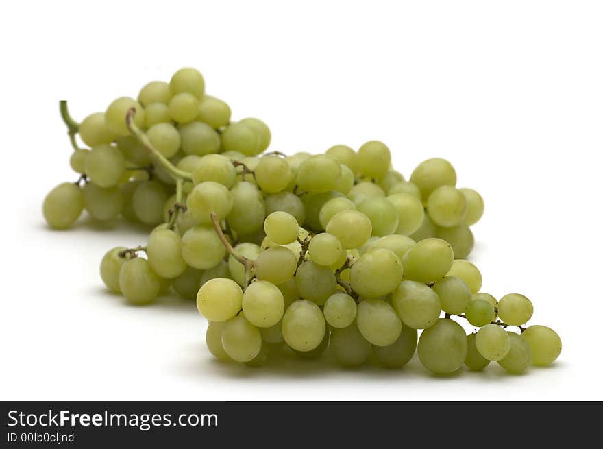 Green Grapes On White