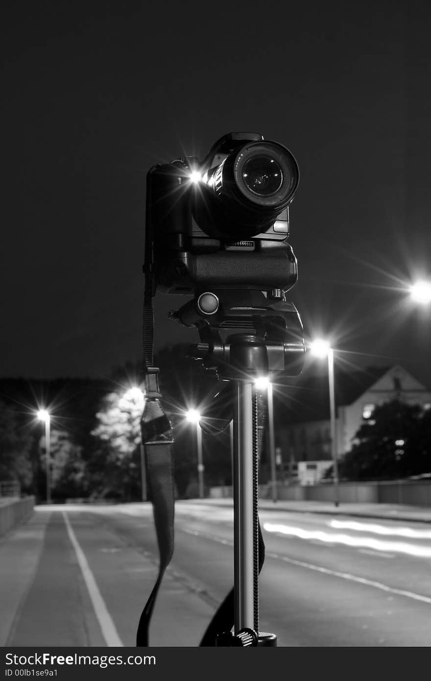 A long-running exposure of a camera. A long-running exposure of a camera