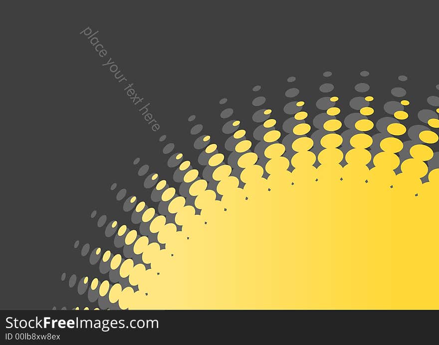 Background with yellow circles. Vector art