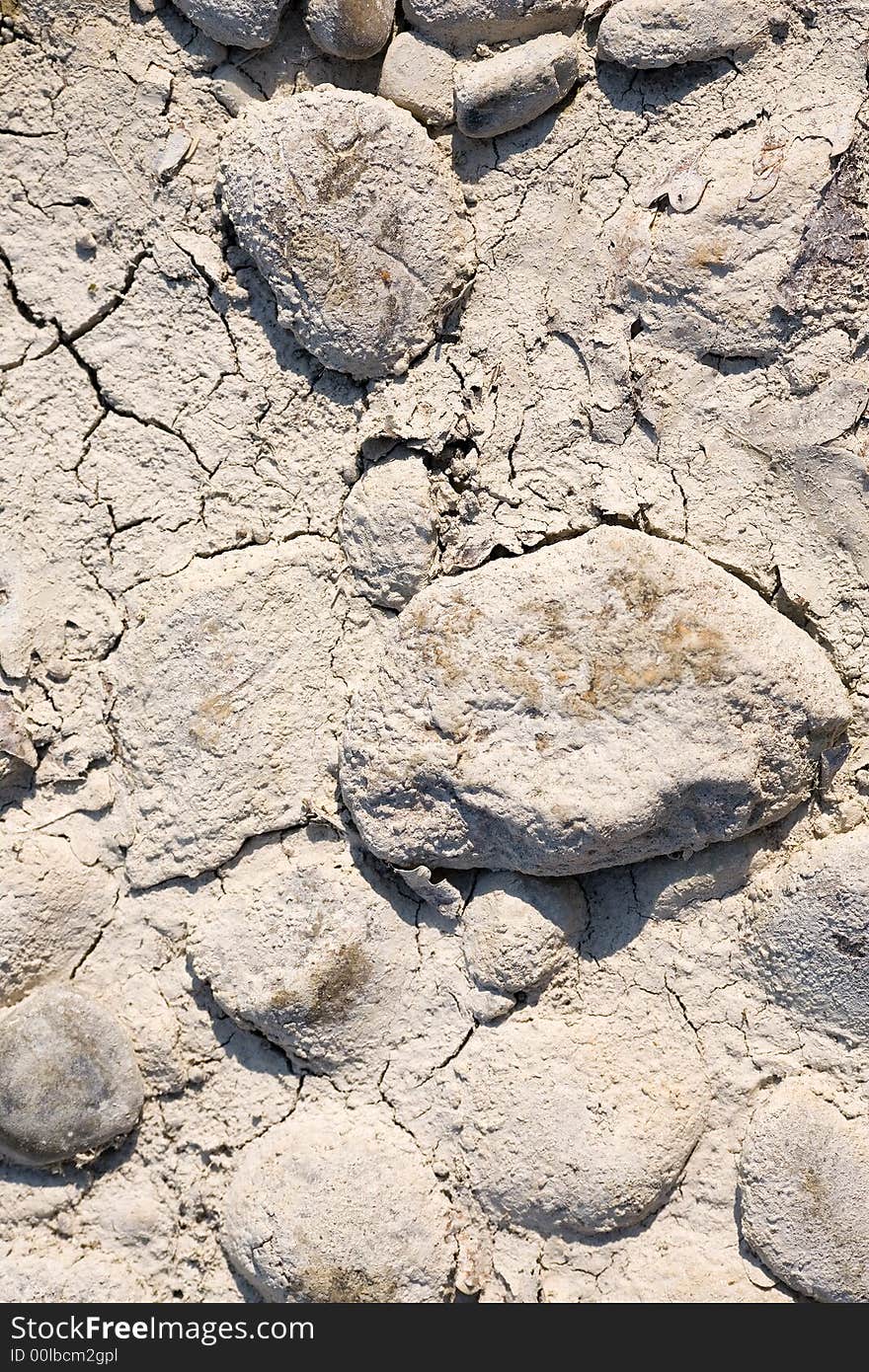 Dry as a bone - Old riverbed. Dried mud. Dry as a bone - Old riverbed. Dried mud.