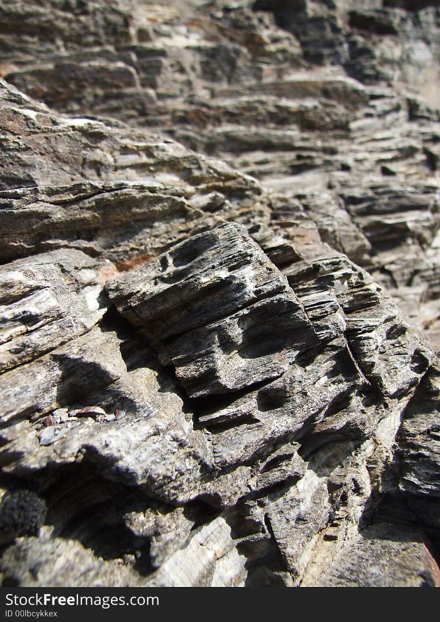 Broken/eroded rocks on Cornish Coast, England. Broken/eroded rocks on Cornish Coast, England