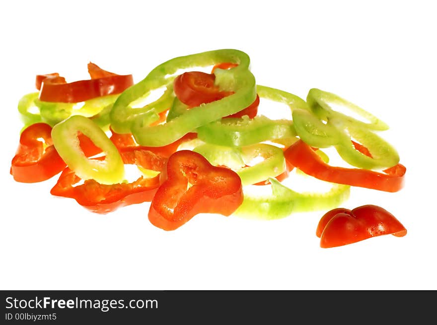 Series object on white - food - vegetable still life. Series object on white - food - vegetable still life