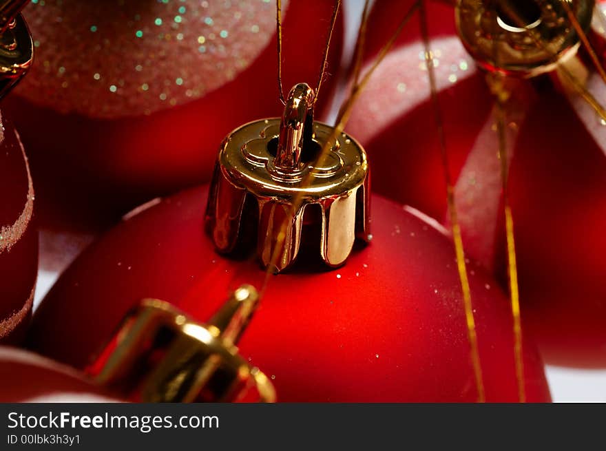 Christmas tree decoration balls on  background. Christmas tree decoration balls on  background.