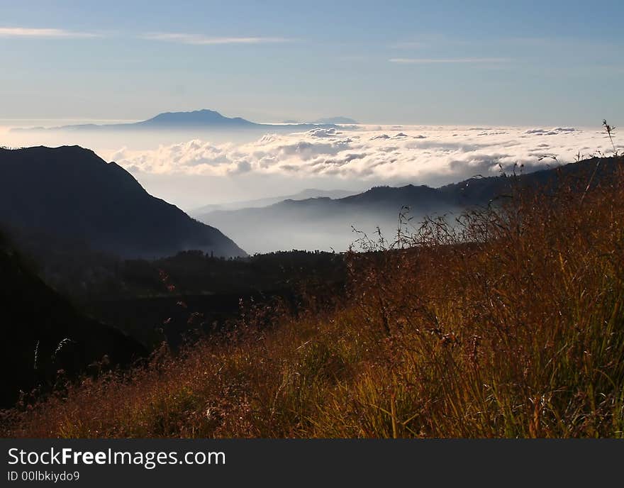 Mountain landscape, Eastern Java, Indonesia