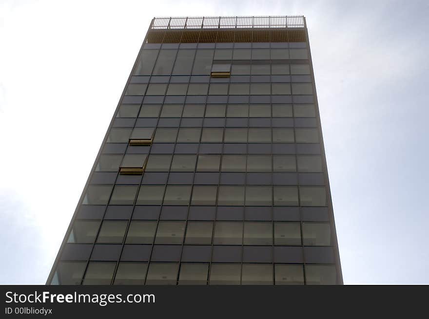 New and modern glass building in city centre. New and modern glass building in city centre