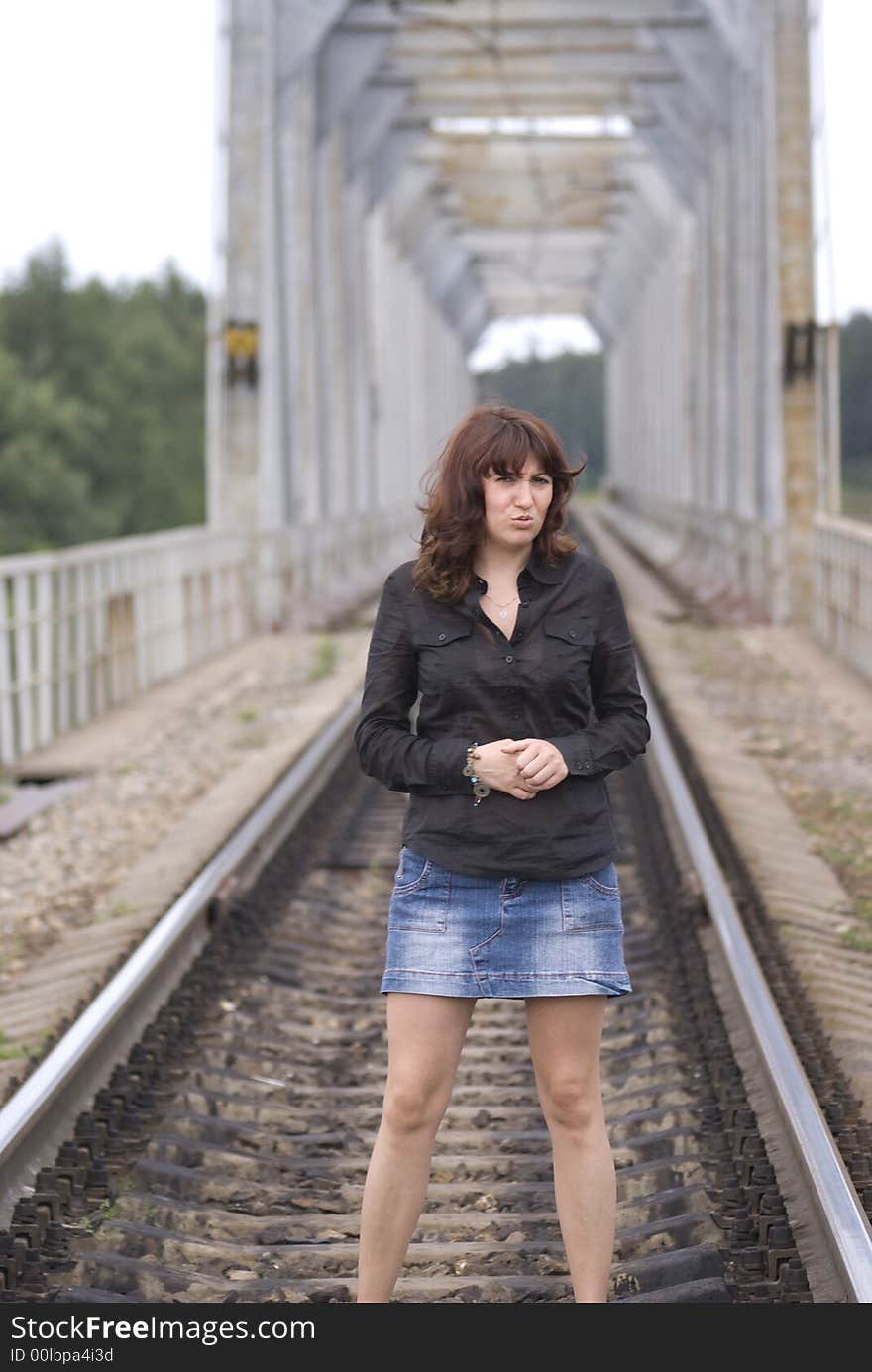 Girl on the railway