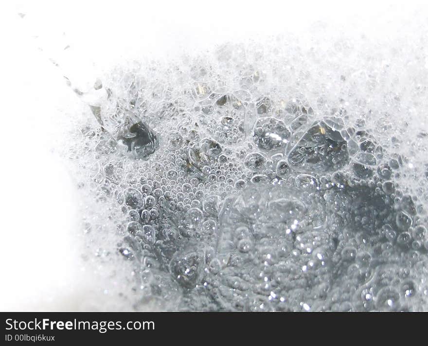 Bright images of bubble created by running water. Bright images of bubble created by running water