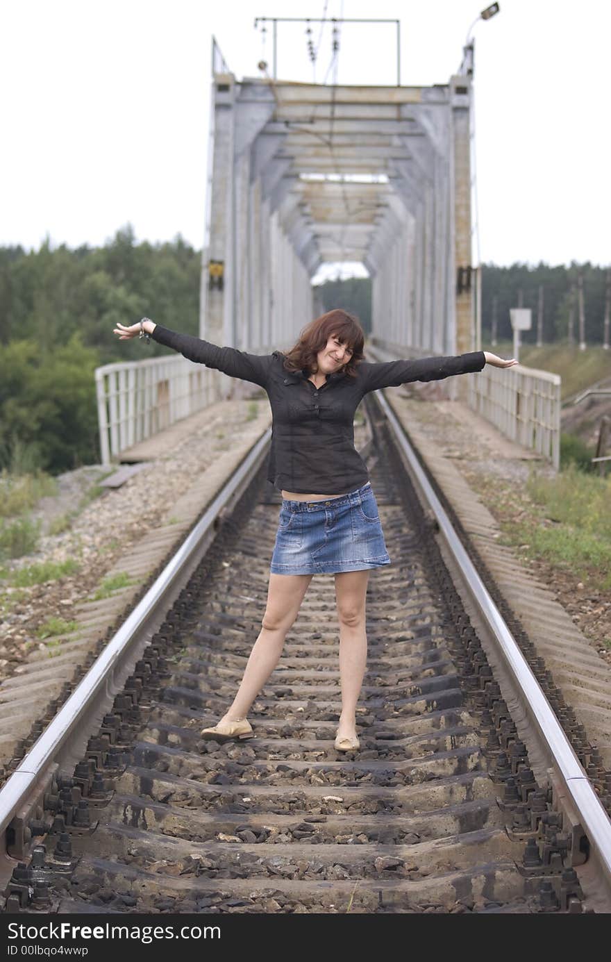 Girl on the railway