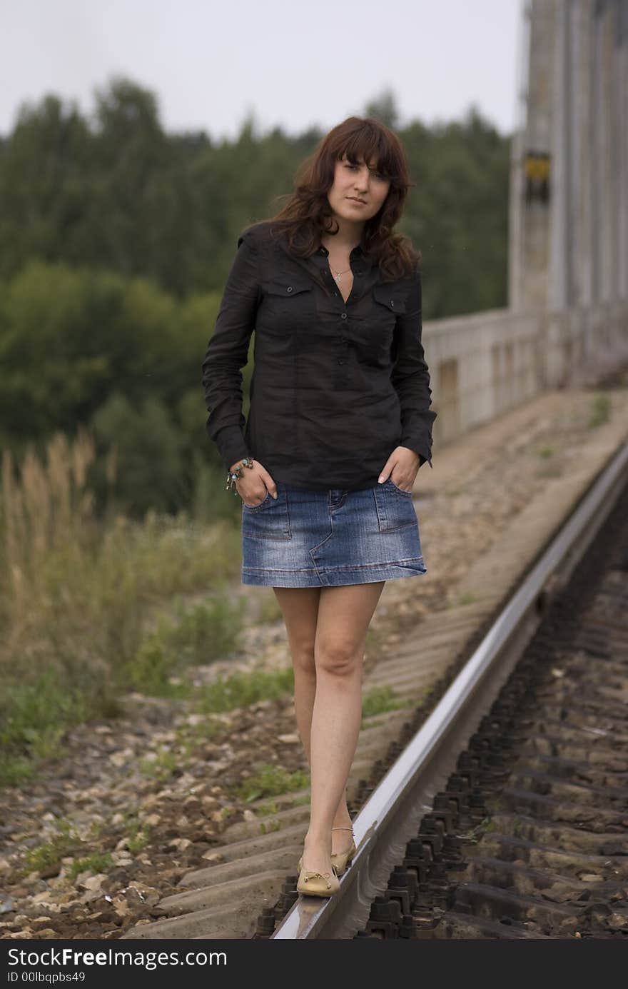 Girl on the railway