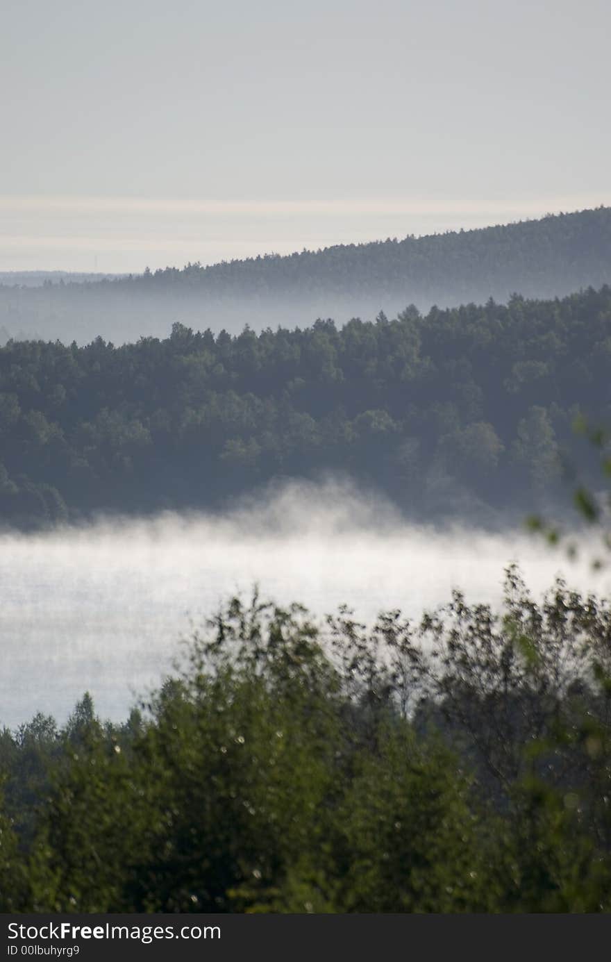 Morning Lake In The Fog I