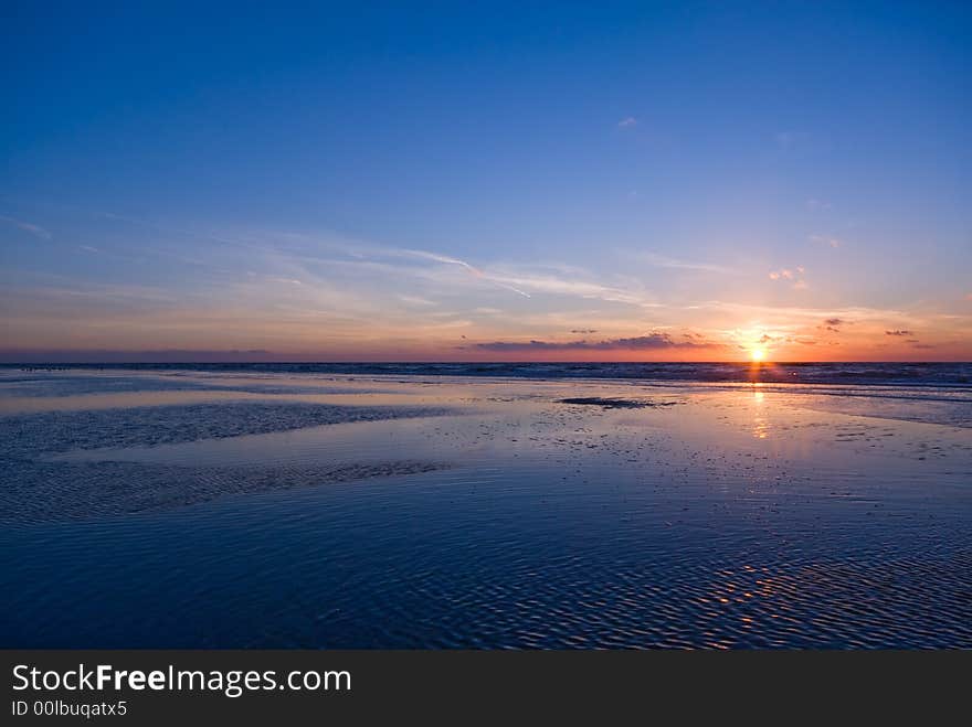 Sunset on the beach