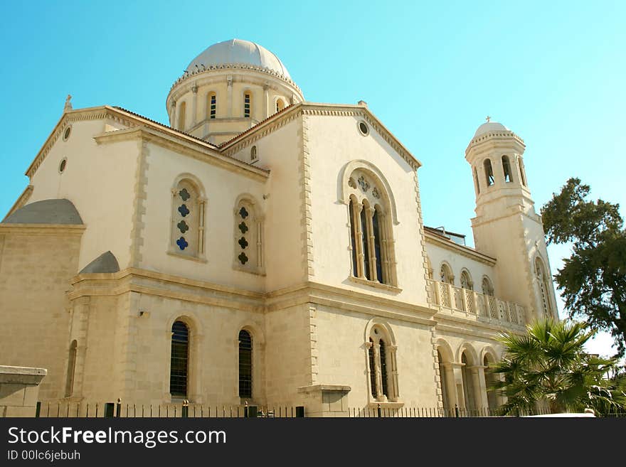 Historic old town  church of Limassol in Cyprus.