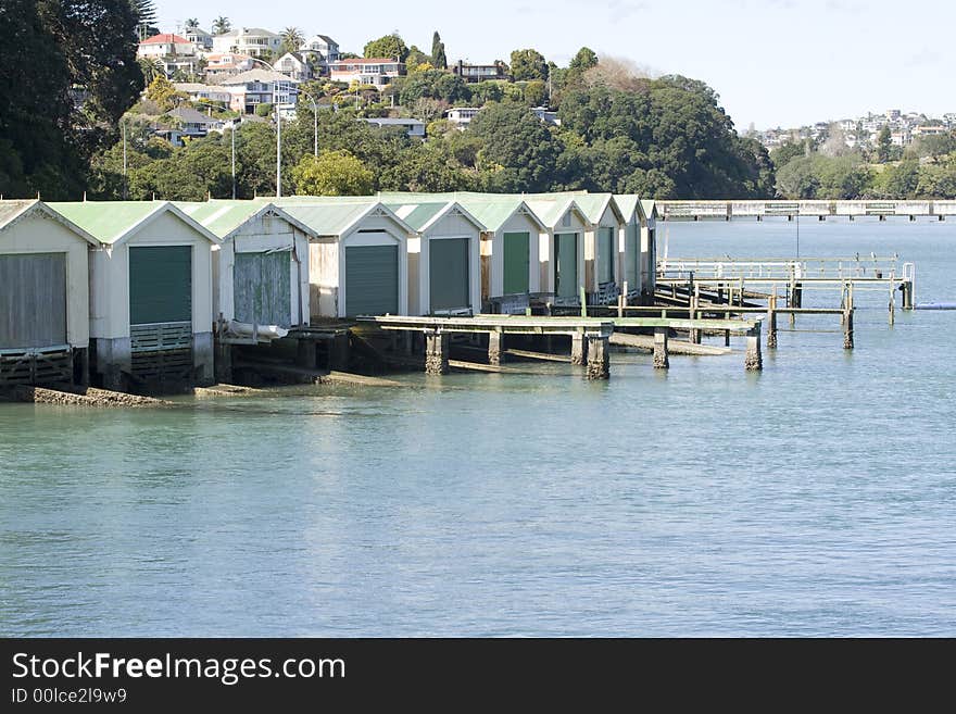 Boat Sheds on the Water Front