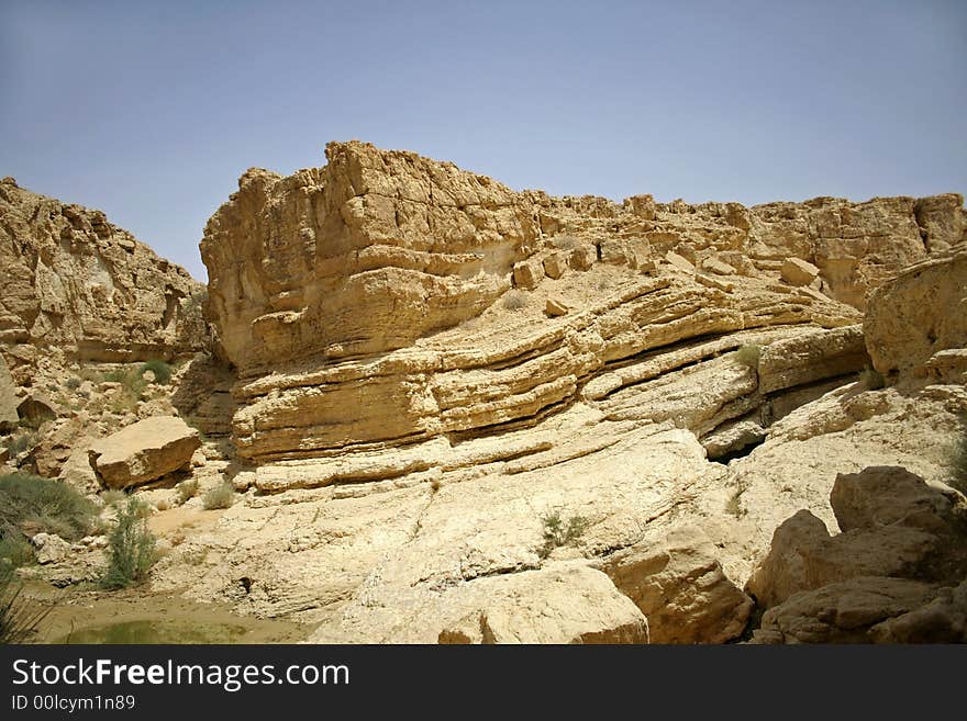 Rock in sede boker desert