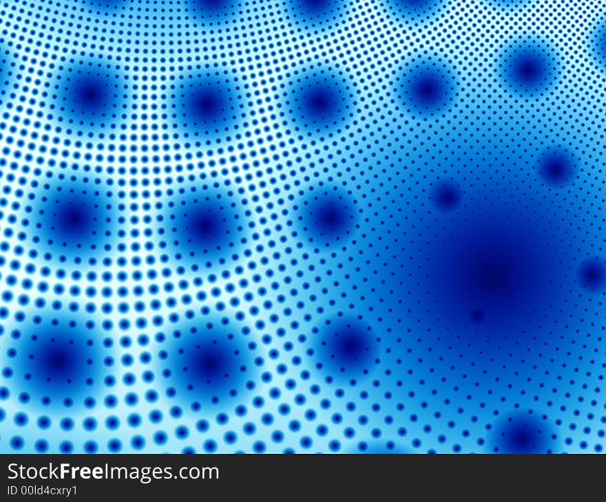 Generated fractal graphic - blue grid