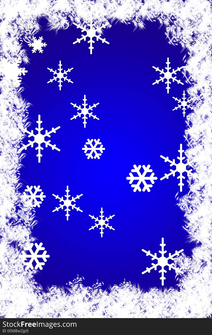 Blue grunge winter background with snowflakes. Blue grunge winter background with snowflakes