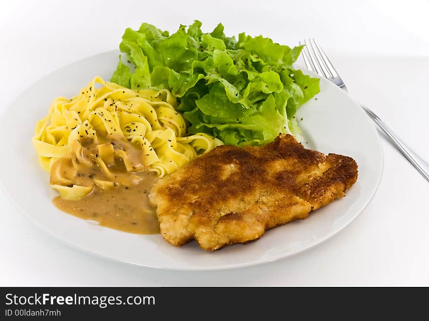 Milanese-,viennese steak,close