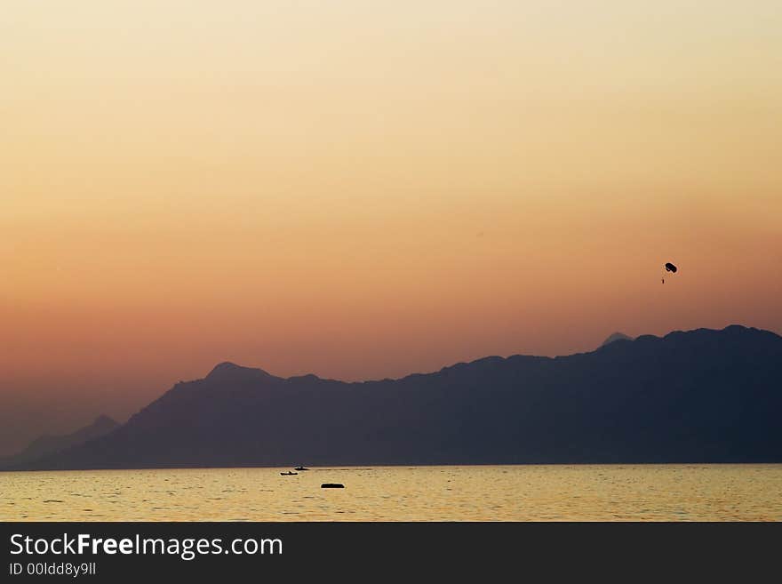 The adriatic sea after the sunset