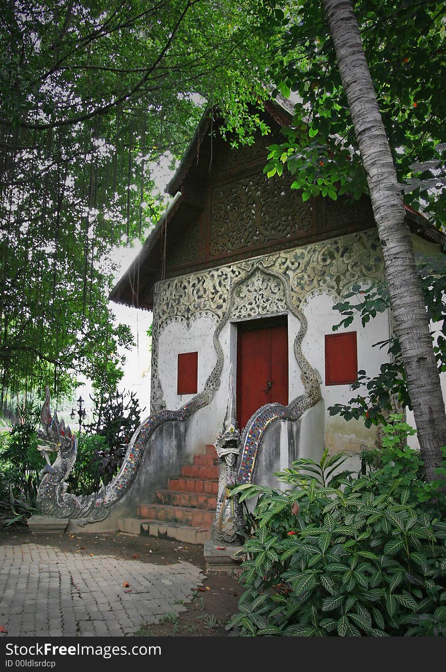 Buddhist temple dragons in  Thailand