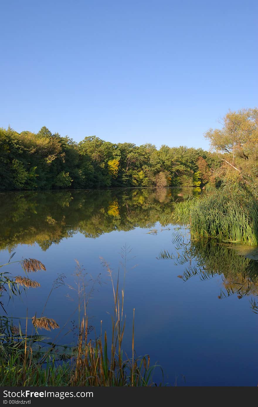 River landscape. It is photographed in the early autumn morning. River landscape. It is photographed in the early autumn morning.