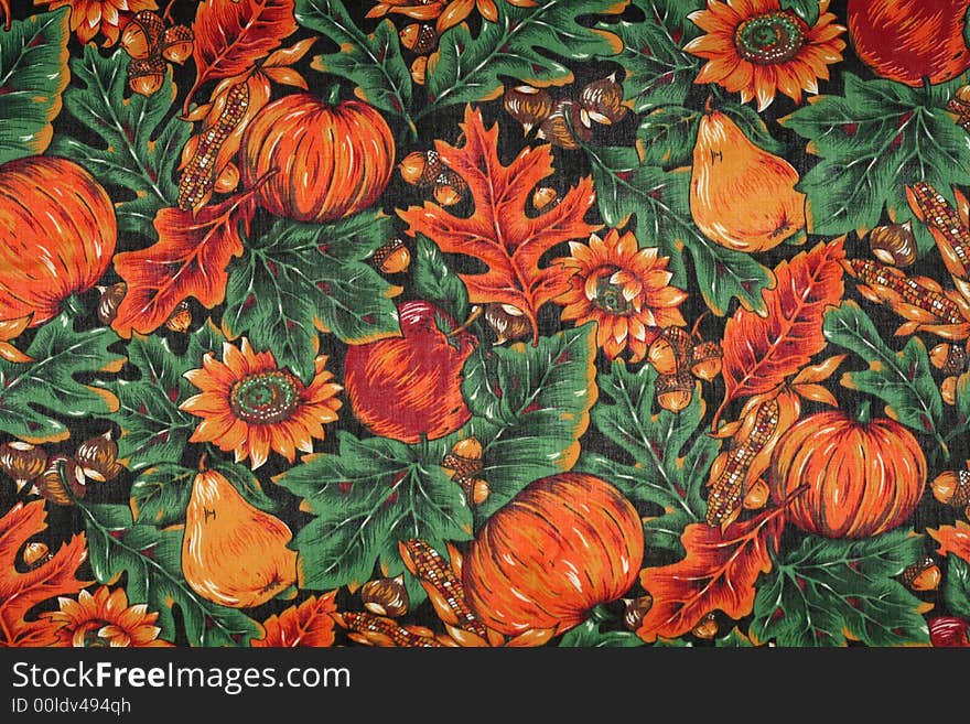 Colorful fall harvest linen background. Colorful fall harvest linen background