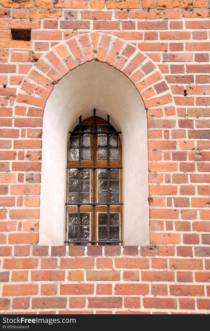 A gothic style window in an Malbork csatle