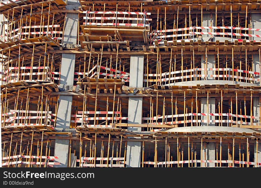 Process of the construction of a new building. Process of the construction of a new building