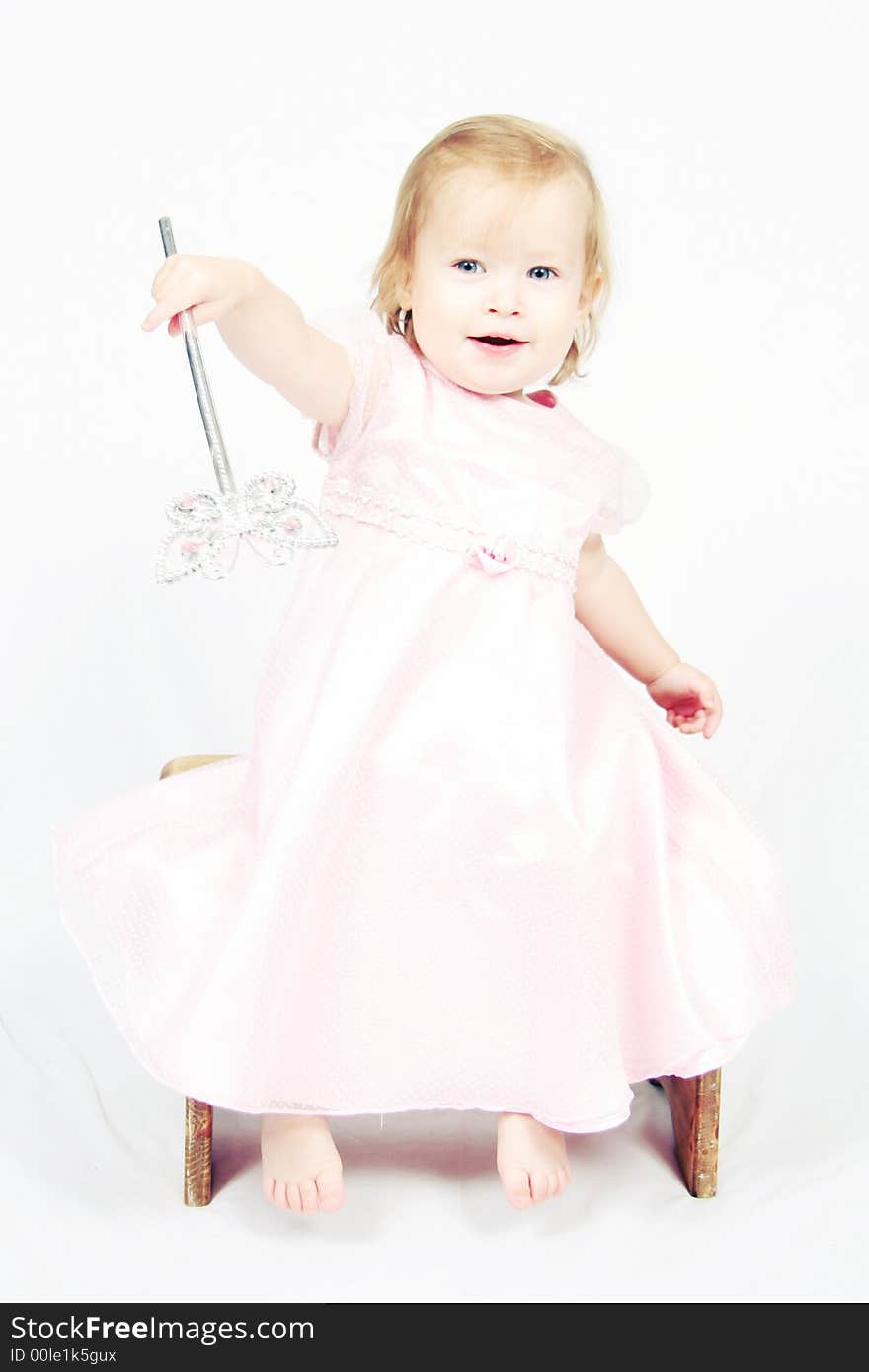 Little Baby Girl in pink dress. Little Baby Girl in pink dress