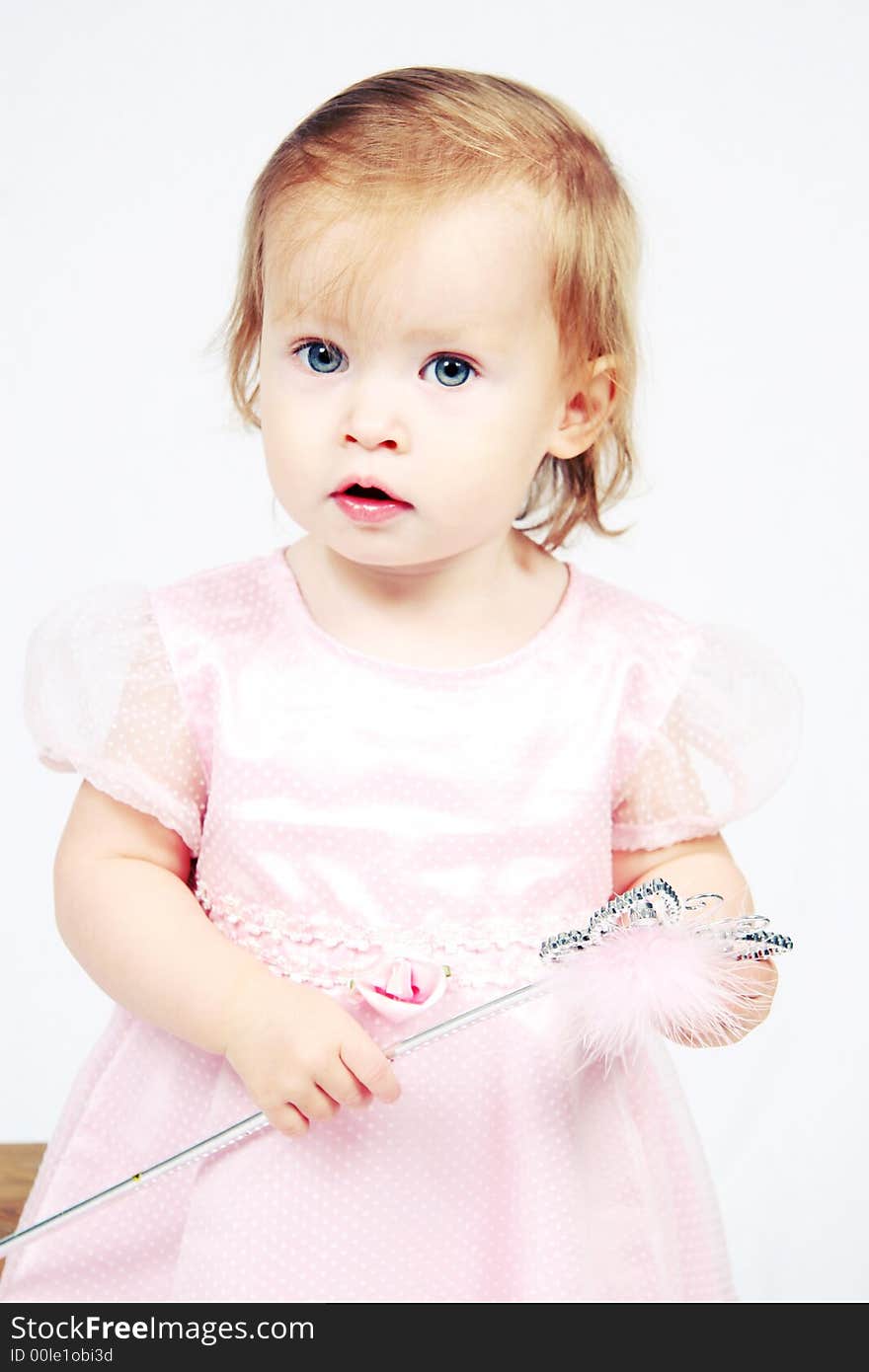 Little Baby Girl in pink dress. Little Baby Girl in pink dress