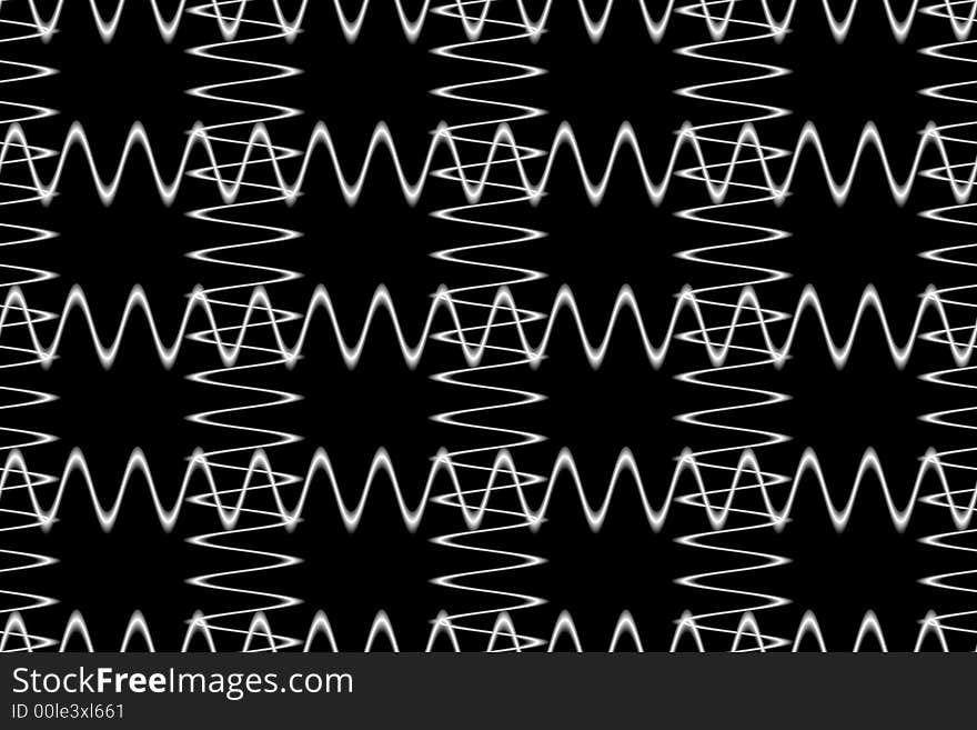 Simulated crosshatch wires in waves. Simulated crosshatch wires in waves