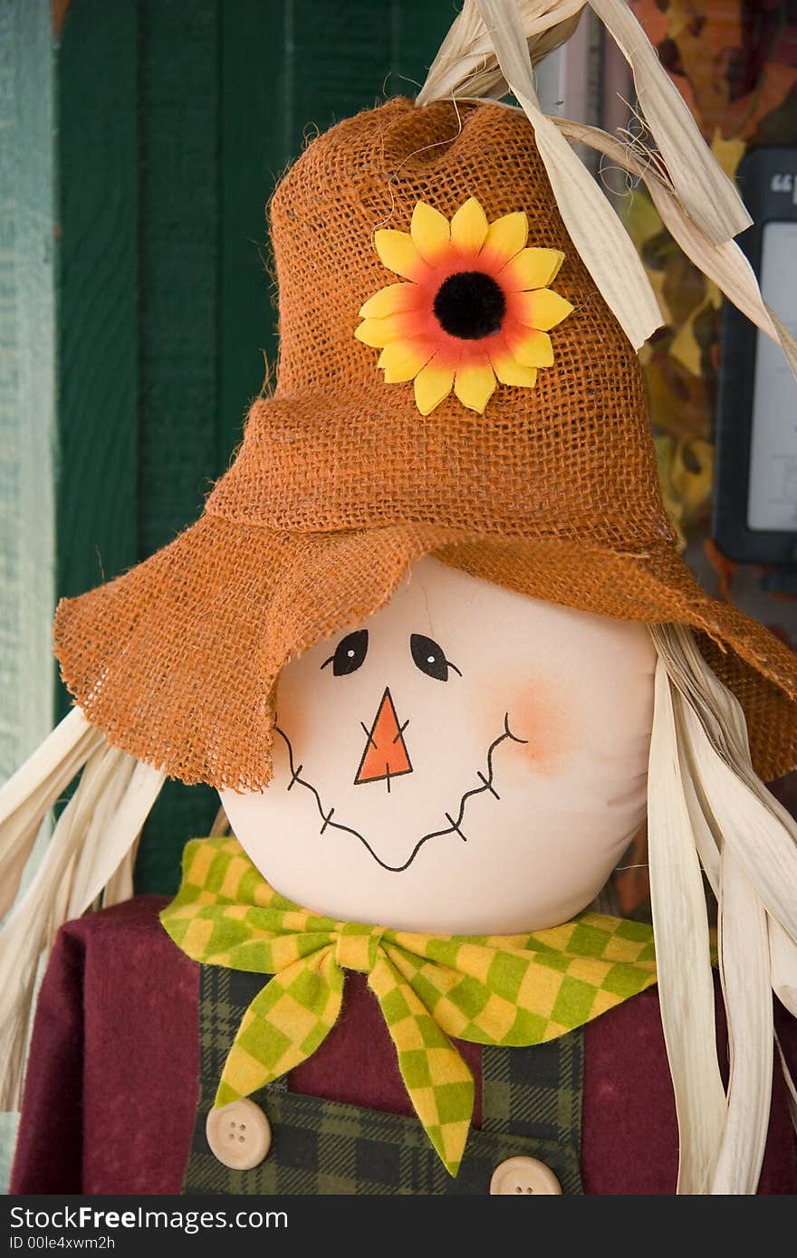 Close Up of a Scarecrow Decoration. Close Up of a Scarecrow Decoration