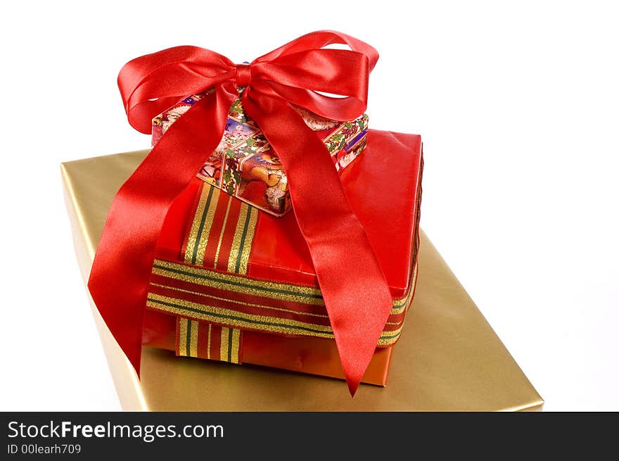 Beautiful gift box with big loop