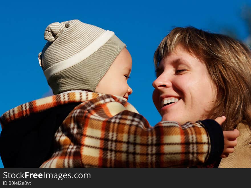 Little boy and his mother. Little boy and his mother