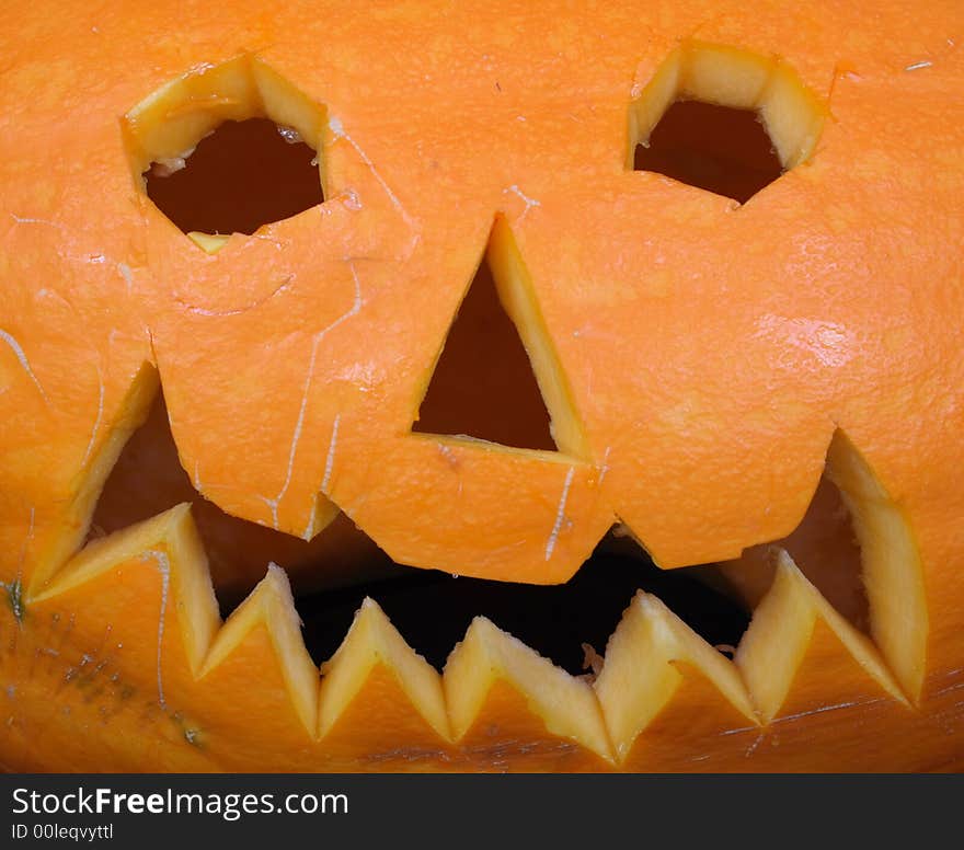 Traditional symbol of the halloween holiday (pumpkin)