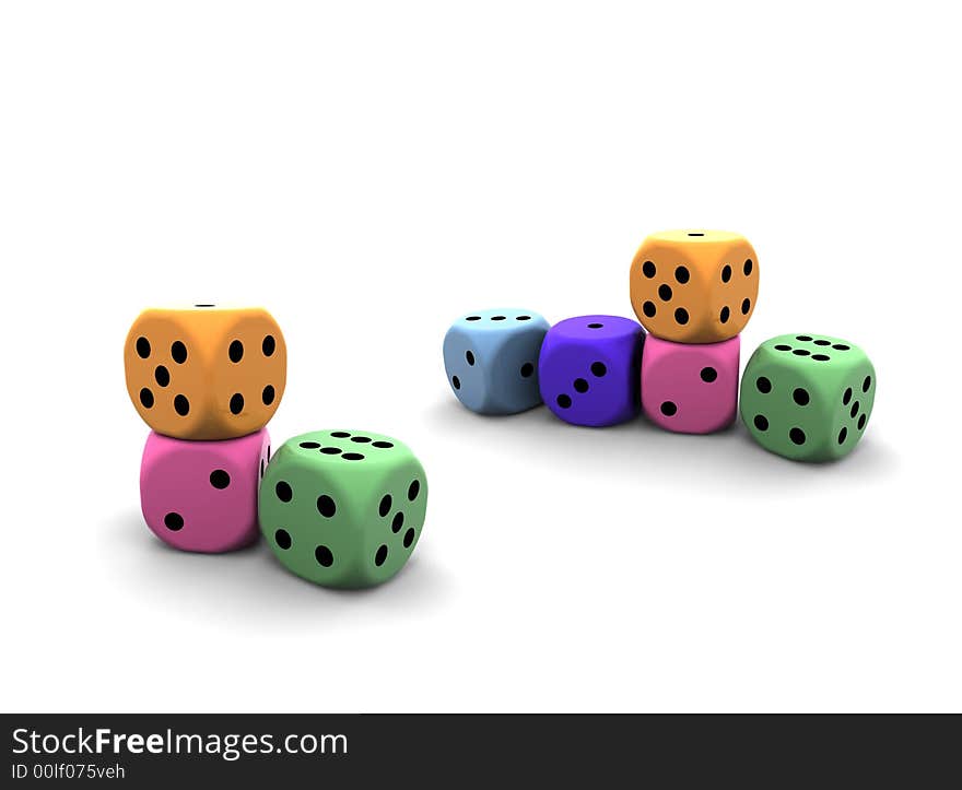 Dices - 3d illustration