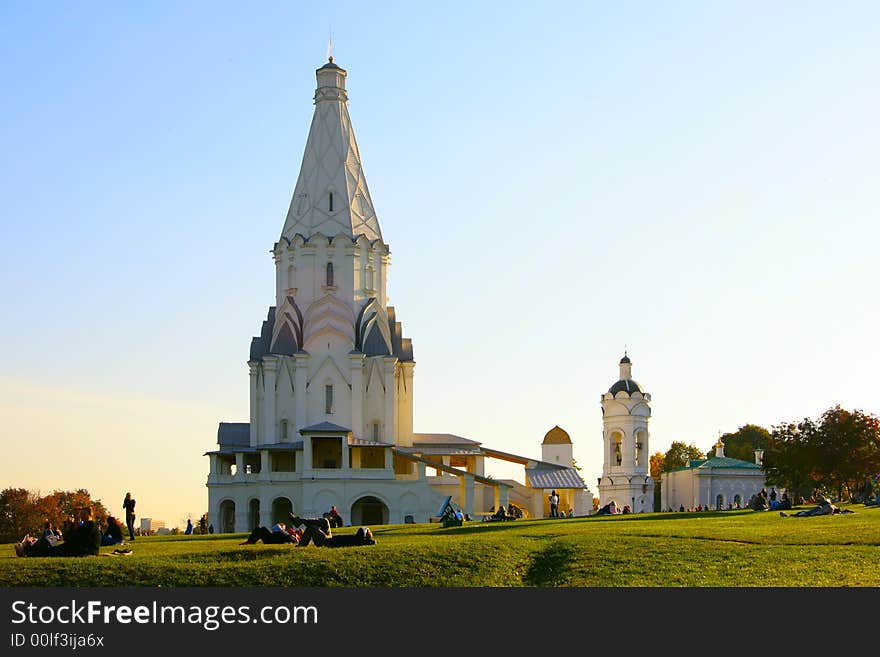 Age-old Orthodoxy church in the Moscow city