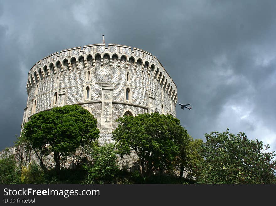 Airplane Over Windsor Castle