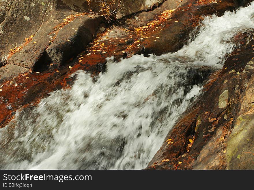 Rushing mountain stream