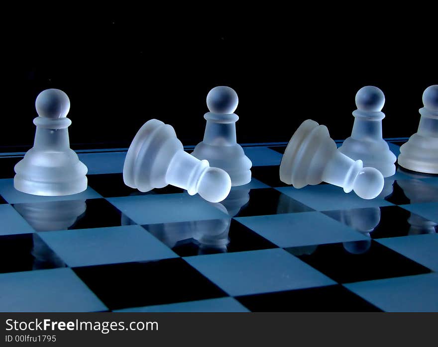 An image of chess pieces depicting wars. An image of chess pieces depicting wars.