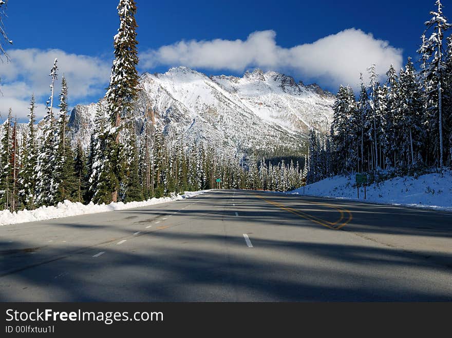 Early snow at Cascade National Park in Washington state. Early snow at Cascade National Park in Washington state