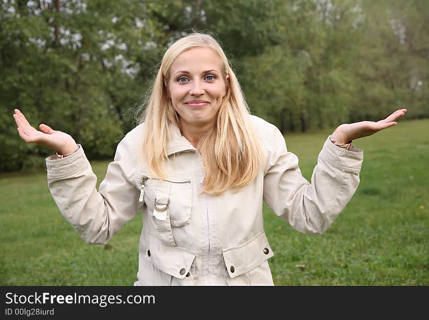 Pretty woman in the park