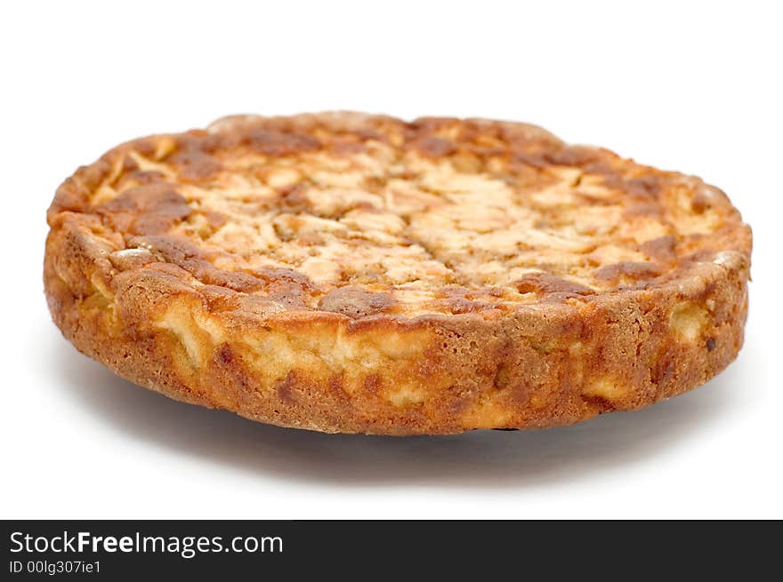 Series object on white - food - Apple pie. Series object on white - food - Apple pie