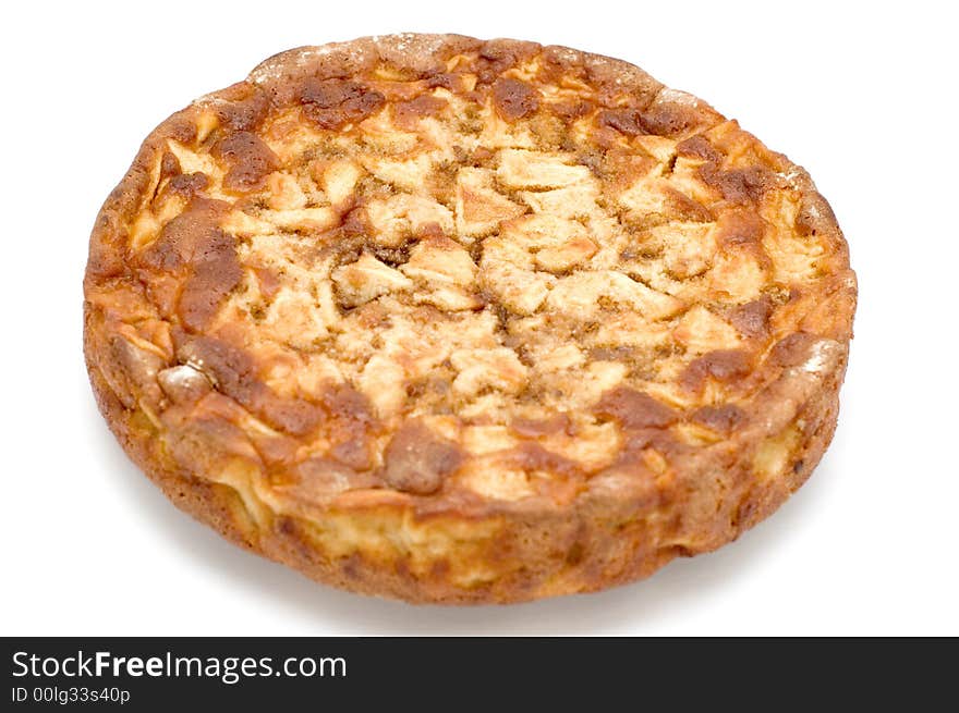 Series object on white - food - Apple pie. Series object on white - food - Apple pie