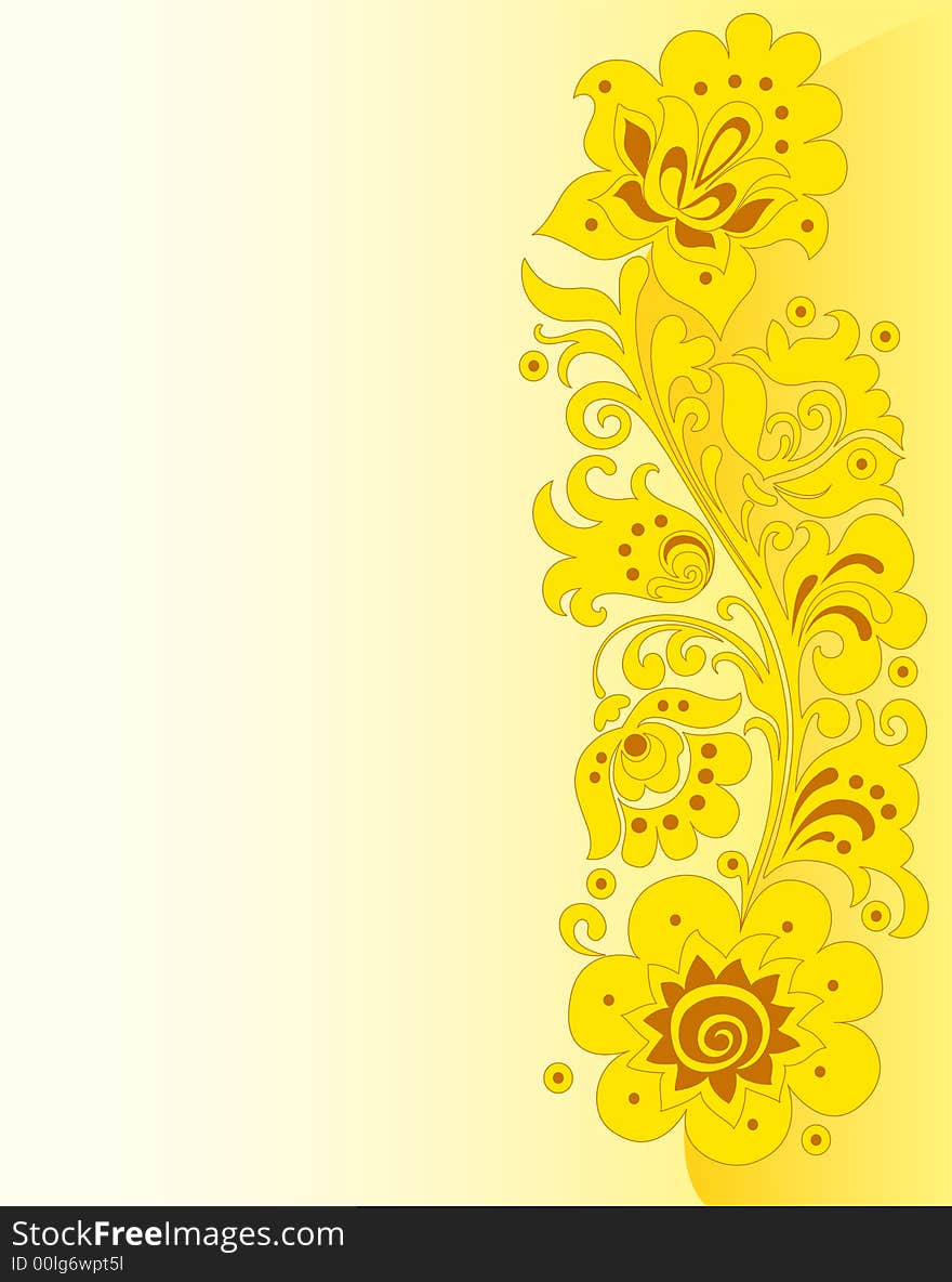 Decorative ornamental pattern with flowers. Decorative ornamental pattern with flowers