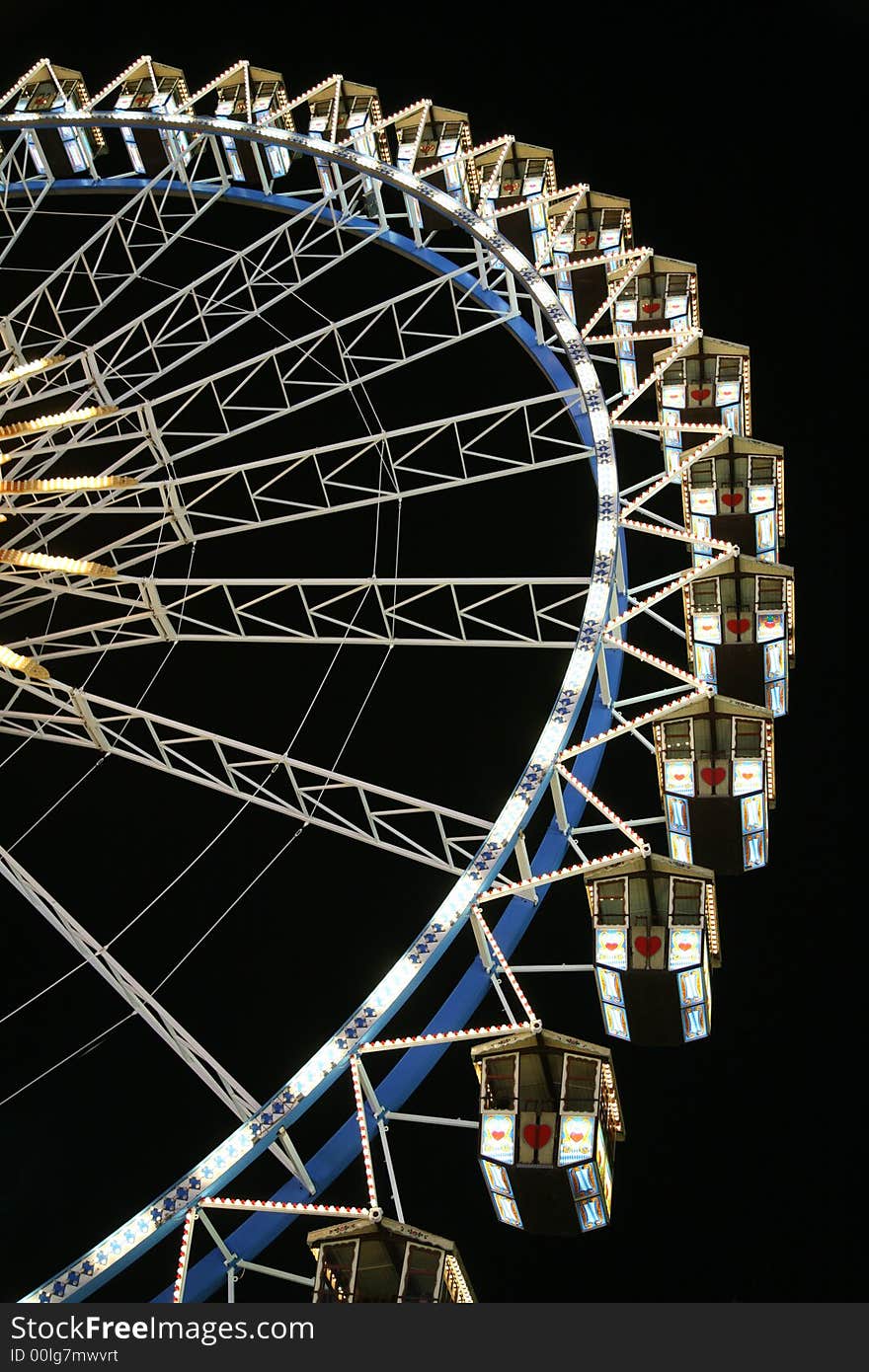 Ferry wheel against night sky. Ferry wheel against night sky