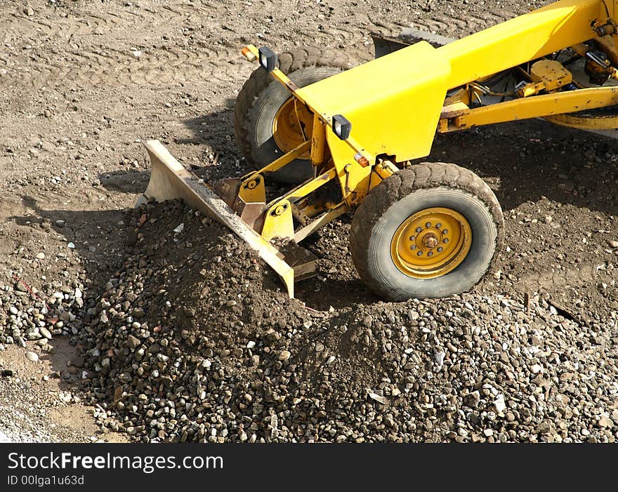 Caterpillar on the building site